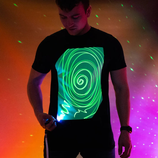 Big Rectangle Patch Glow in the Dark Interactive T shirt